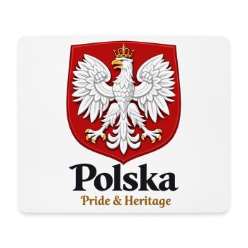 Polska Pride & Heritage – Poland Coat of Arms T-Shirt - Mouse Pad (horizontal) - white - Front
