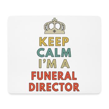 Keep Calm Ich bin Bestatter Lustiger Bestatter - Mousepad (Querformat) - Weiß - Vorne