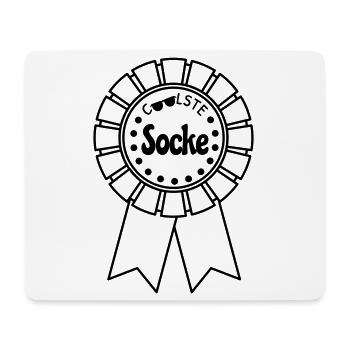 Coolste Socke - Mousepad (Querformat) - Weiß - Vorne