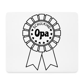 Schulkind Opa - Mousepad (Querformat) - Weiß - Vorne