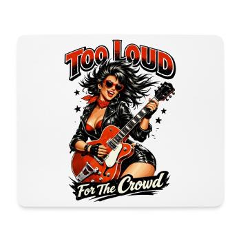 Trop bruyant pour la foule : Pin-up rockabilly - Tapis de souris (format paysage) - blanc - Devant