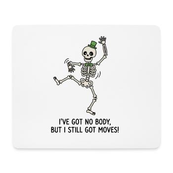 Tanzendes Skelett mit grünem Hut - Mousepad (Querformat) - Weiß - Vorne