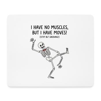 Tanzende Skelettbewegungen - Mousepad (Querformat) - Weiß - Vorne