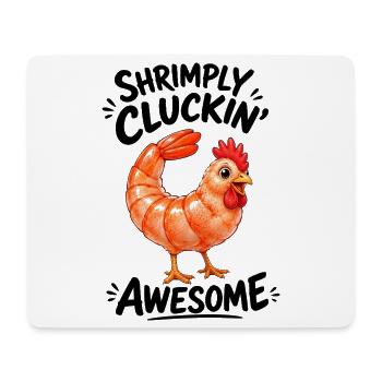 Henne mit Shrimps Lustiges Cartoon Motiv - Mousepad (Querformat) - Weiß - Vorne
