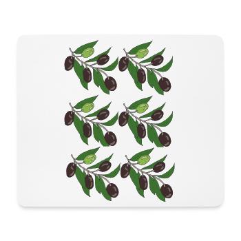 Olive Branch Pattern - Mouse Pad (horizontal) - white - Front