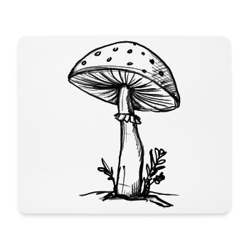 Champignon - Illustration - Tapis de souris (format paysage) - blanc - Devant