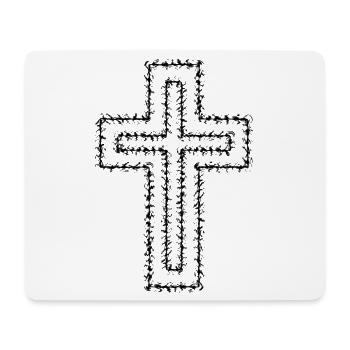 Christian Cross - Tapis de souris (format paysage) - blanc - Devant