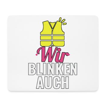 Wir blinken auch – Feuerwehr Halloween Shirt - Mousepad (Querformat) - Weiß - Vorne