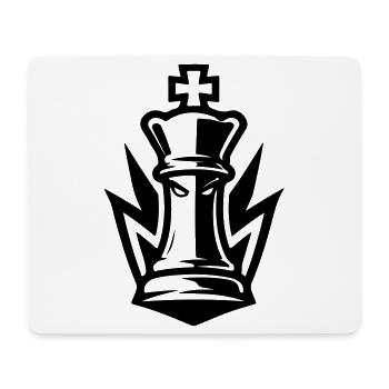 Schach König Figur - Mousepad (Querformat) - Weiß - Vorne