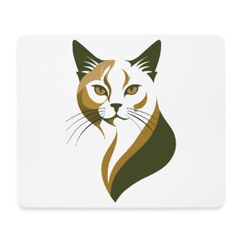 Elegante Katze – Vintage Tierillustration - Mousepad (Querformat) - Weiß - Vorne