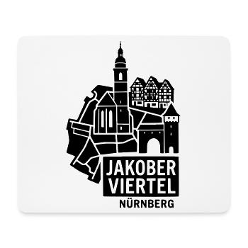 Jakober Viertel Jakobsviertel Nürnberg Silhouette - Mousepad (Querformat) - Weiß - Vorne