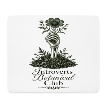 Introverts Botanischer Club Blüte - Mousepad (Querformat) - Weiß - Vorne