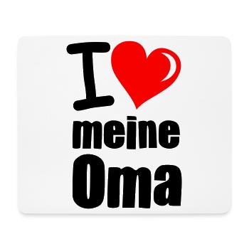 I Love meine Oma - Mousepad (Querformat) - Weiß - Vorne