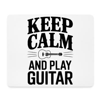 Bleib ruhig und spiel Gitarre - Mousepad (Querformat) - Weiß - Vorne