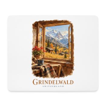 Grindelwald Vintage-Schweizer Charme - Mousepad (Querformat) - Weiß - Vorne