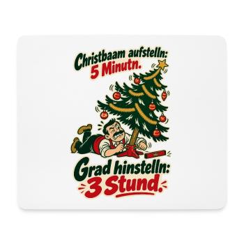 Christbaam grad hinstelln - Mousepad (Querformat) - Weiß - Vorne