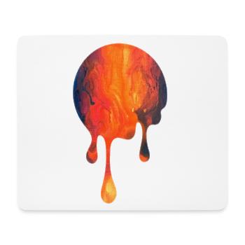 Tropfende Glutblüte - Mousepad (Querformat) - Weiß - Vorne