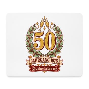 Jahrgang 1976 50 Jahre Erfahrung - Mousepad (Querformat) - Weiß - Vorne
