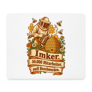 Imker 50000 Mitarbeiter Bienen - Mousepad (Querformat) - Weiß - Vorne