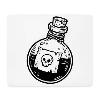 Giftflasche mit Totenkopf - Mousepad (Querformat) - Weiß - Vorne