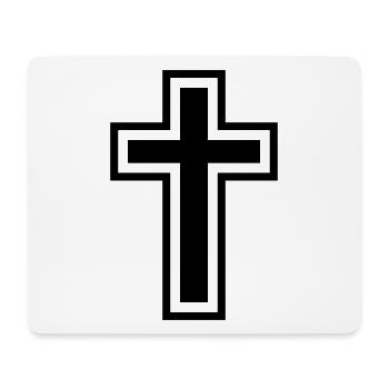 Christliches Kreuz - Mousepad (Querformat) - Weiß - Vorne