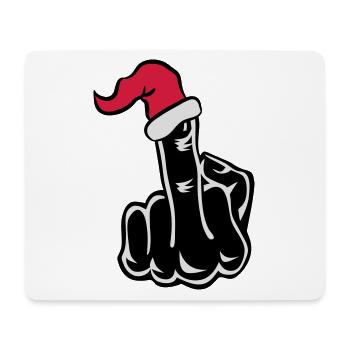 Stinkefinger Fuck Xmas Christmas - Mousepad (Querformat) - Weiß - Vorne