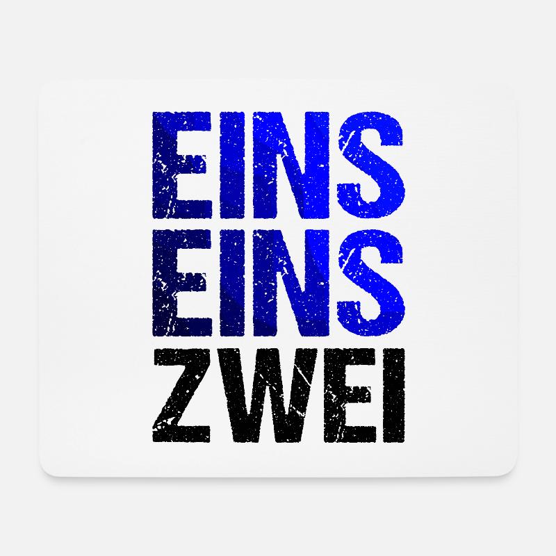 EINS EINS ZWEI Blaulicht Notruf - Mousepad (Querformat) - Weiß