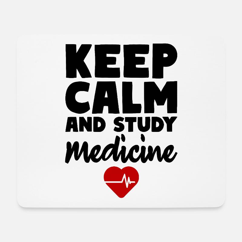 Keep Calm And Study Medicine - Mousepad (Querformat) - Weiß