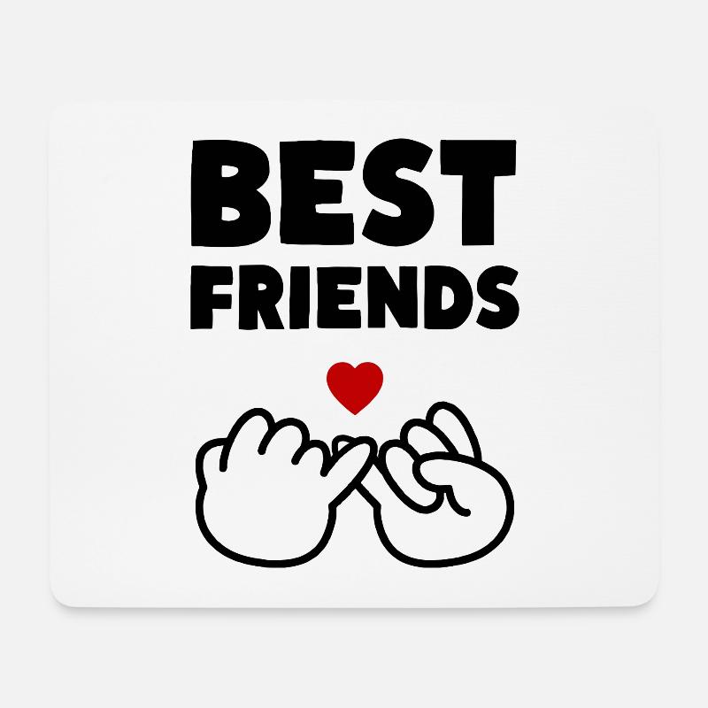 Best Friends Kleiner Finger Schwur - Mousepad (Querformat) - Weiß