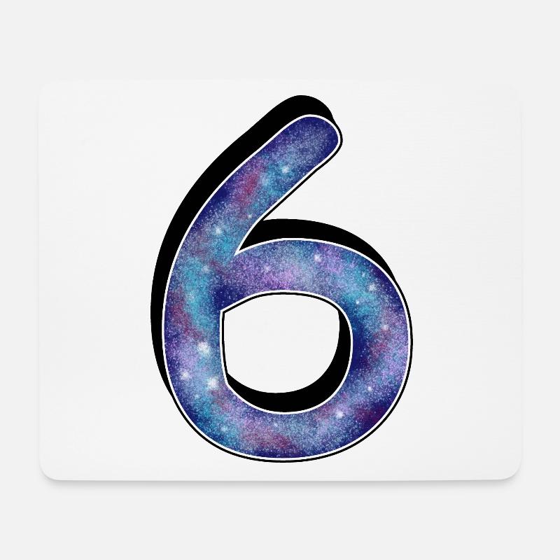Geburtstag 6 Glitzer - Mousepad (Querformat) - Weiß