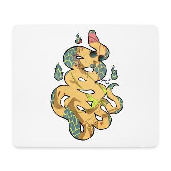 Hebi - Snake - Mouse Pad (horizontal) - white - Front