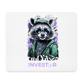 THE BUBATZ INVESTOR RACCOON - Mouse Pad (horizontal) - white - Front