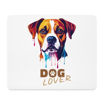 Amateur de chiens - Tapis de souris (format paysage) - blanc - Devant