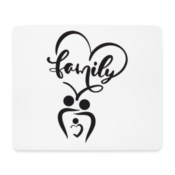Familie - Mousepad (Querformat) - Weiß - Vorne