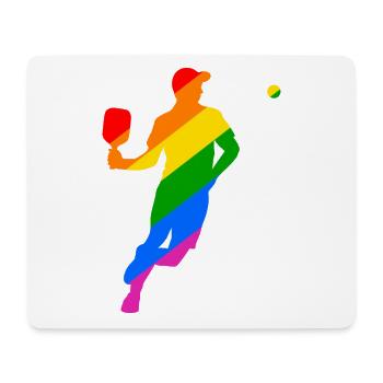 LGBTQ Pickleball - Tapis de souris (format paysage) - blanc - Devant