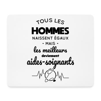 Hommes égaux meilleurs deviennent aides-soignants - Tapis de souris (format paysage) - blanc - Devant