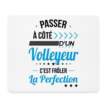 Idée cadeau pour un volleyeur. Passer à côté d'un - Tapis de souris (format paysage) - blanc - Devant