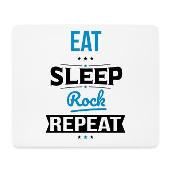 Eat Sleep Rock Repeat - Comedy Gift - Mouse Pad (horizontal) - white - Front