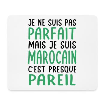 Je ne suis pas parfait mais je suis Marocain - Tapis de souris (format paysage) - blanc - Devant