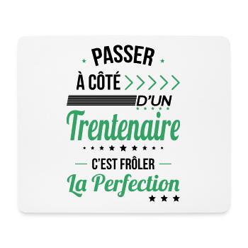 Anniversaire 30 ans - Trentenaire Perfection - Tapis de souris (format paysage) - blanc - Devant