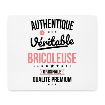 Authentique et véritable bricoleuse - Originale - Tapis de souris (format paysage) - blanc - Devant