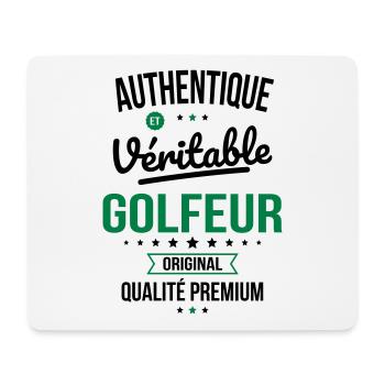 Authentique et véritable golfeur - Original - Tapis de souris (format paysage) - blanc - Devant