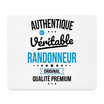Authentique et véritable randonneur - Original - Tapis de souris (format paysage) - blanc - Devant
