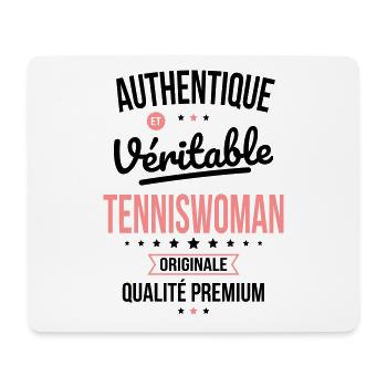 Authentique et véritable tenniswoman - Originale - Tapis de souris (format paysage) - blanc - Devant