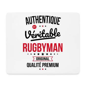 Authentique et véritable rugbyman - Original - Tapis de souris (format paysage) - blanc - Devant