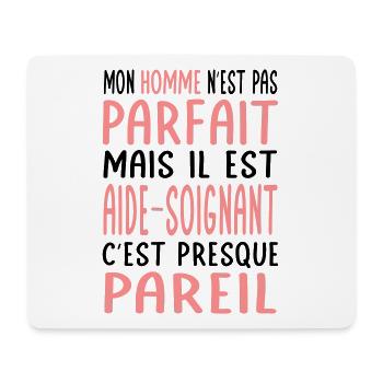 Mon homme pas parfait mais il est aide-soignant - Tapis de souris (format paysage) - blanc - Devant