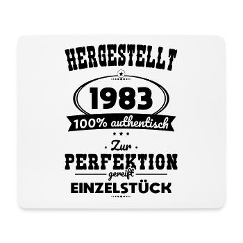 40. Geburtstag - Hergestellt 1983 Einzelstück - Mousepad (Querformat) - Weiß - Vorne