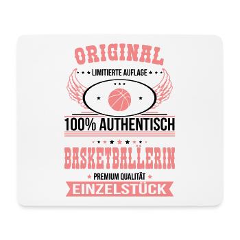 Basketballerin Original 100% Authentisch - Mousepad (Querformat) - Weiß - Vorne