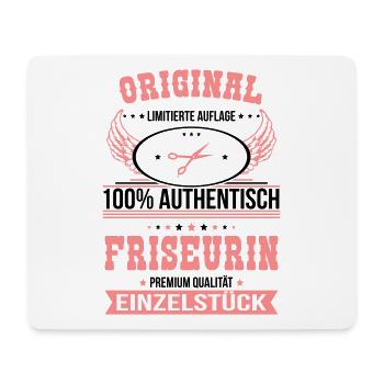 Coiffeur - Pièce originale unique 100% authentique - Tapis de souris (format paysage) - blanc - Devant