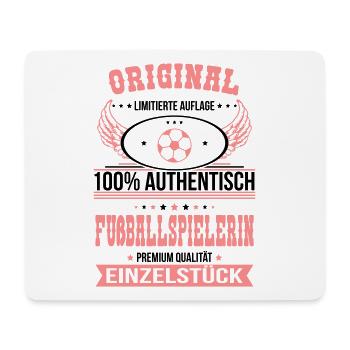 Fußballspielerin - Original 100% Authentisch - Mousepad (Querformat) - Weiß - Vorne